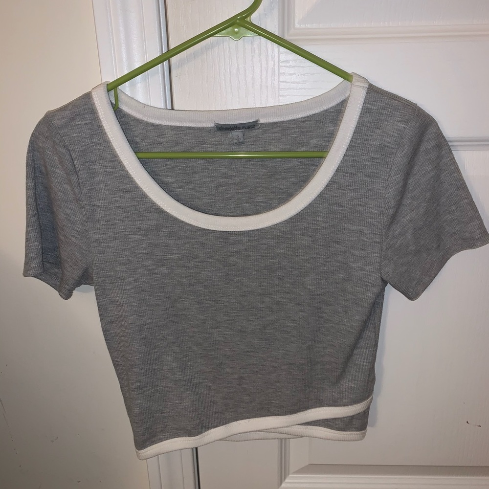 Grey crop top
